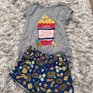 Girls Family Movie Night Pajama Set